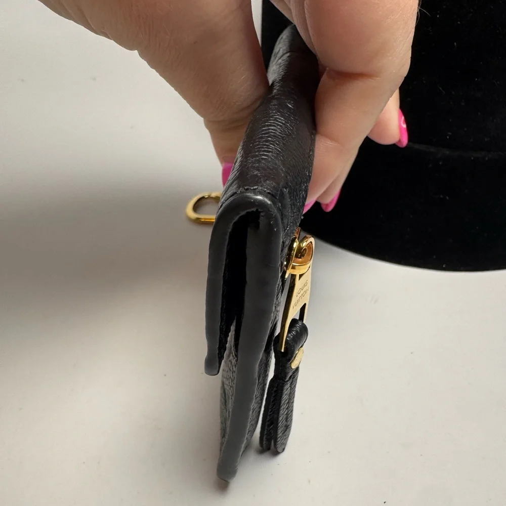 SOLD Louis Vuitton Black Key Pouch Wallet – Empreinte Noir Leather w/ Key Ring - Picture 11 of 14